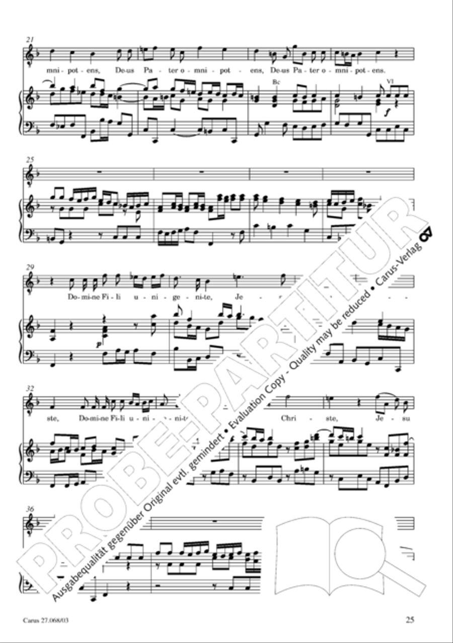 Mass in D minor (Missa in d) 4-Part scores gallery preview page 26