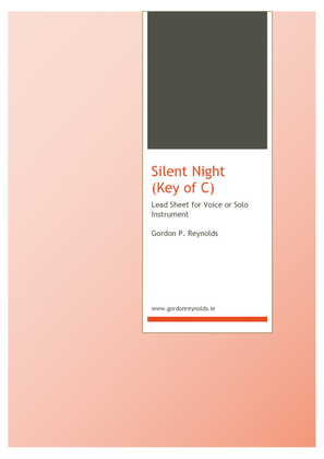 Silent Night for Solo Voice / Solo Instrument in C