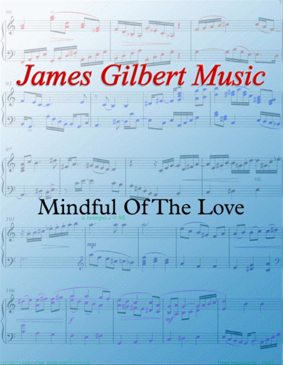 Mindful Of The Love Mindful Of The Love Organ Solo scores gallery preview page 1
