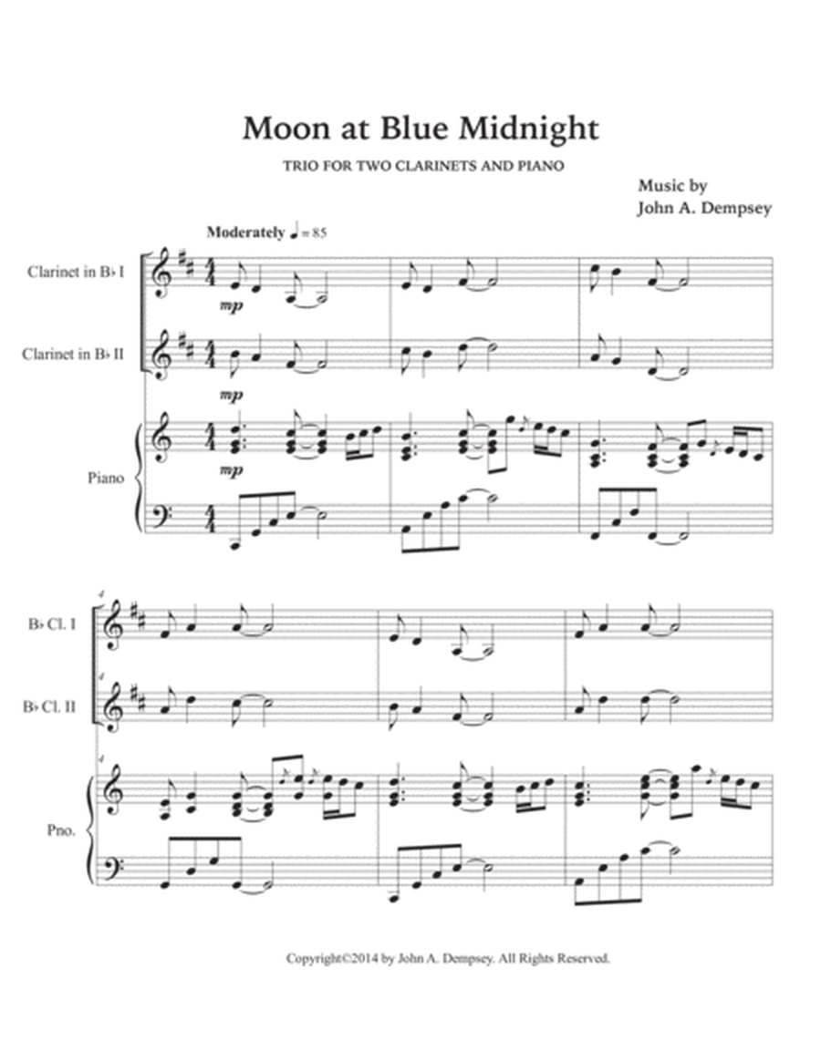 Moon at Blue Midnight (Trio for Two Clarinets and Piano) image number null