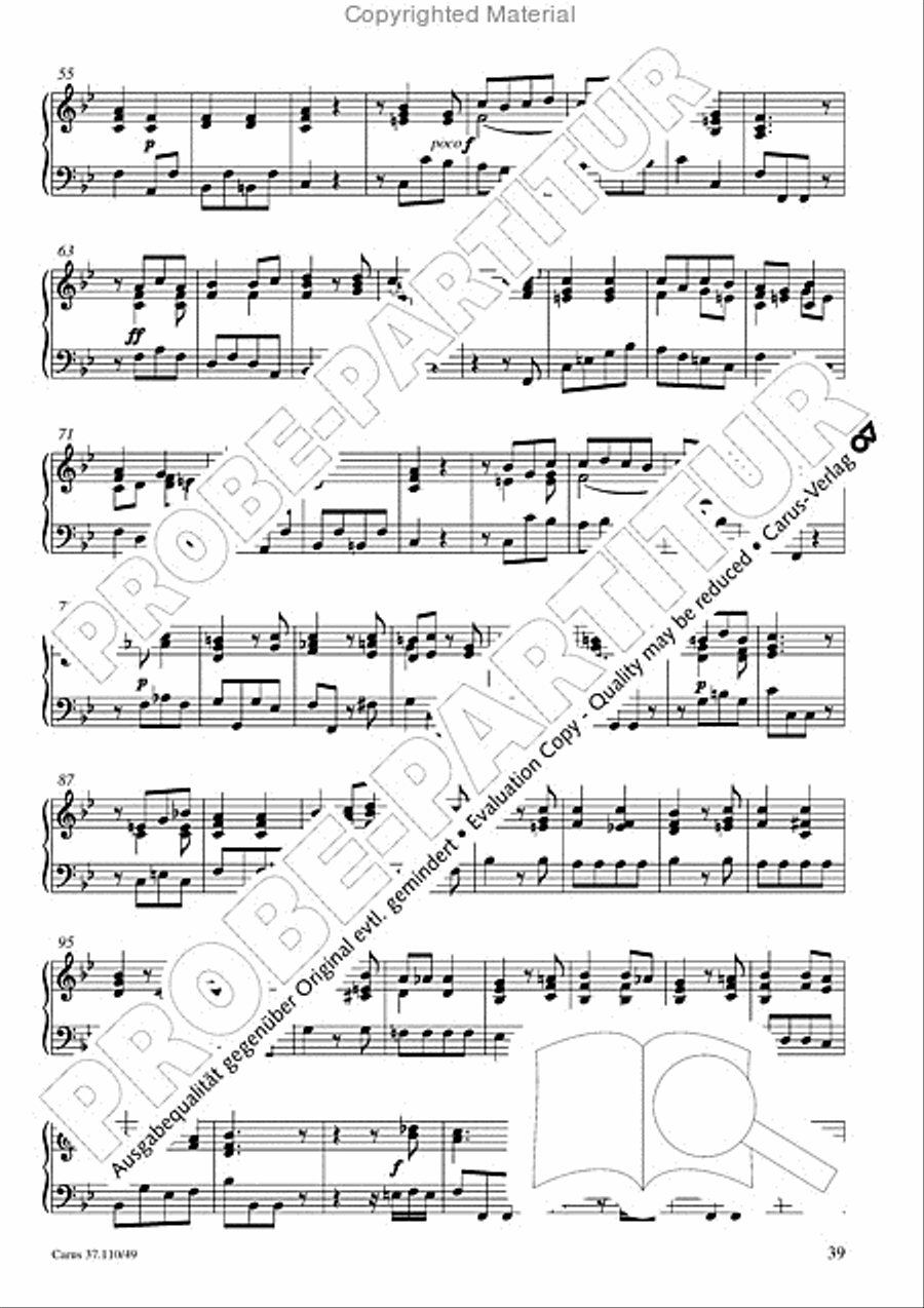 Markuspassion. Werkausgabe Reihe 1, Bd. 7 (Homilius) Organ scores gallery preview page 40