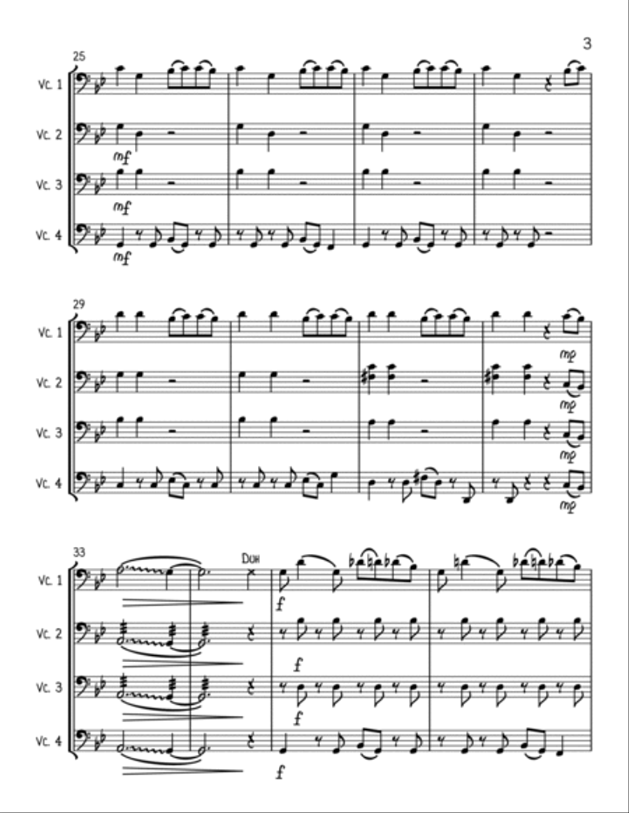 Bad Guy Cello scores gallery preview page 3