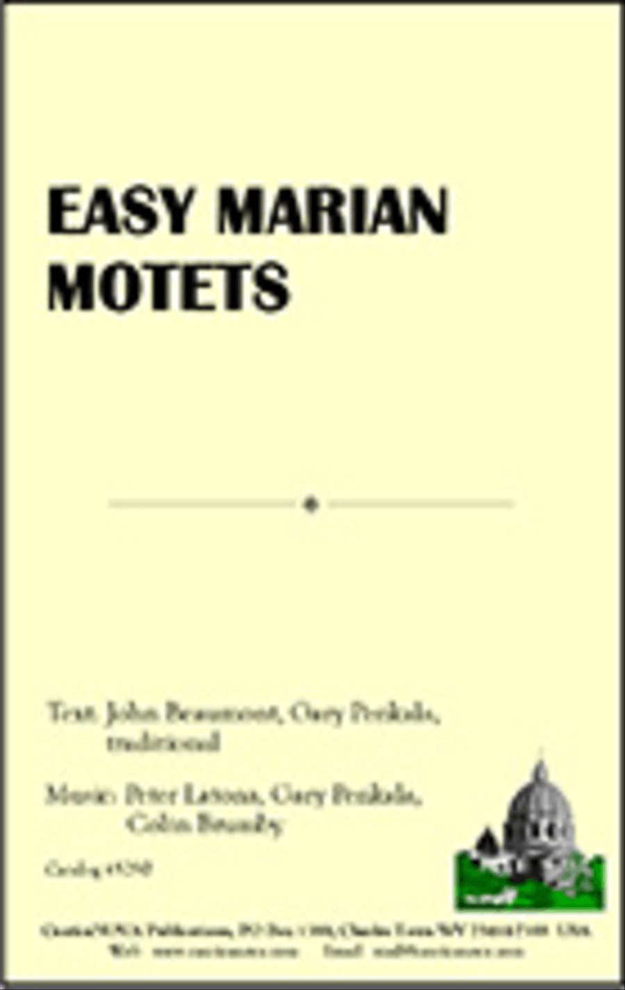 Easy Marian Motets 4-Part scores gallery preview page 1
