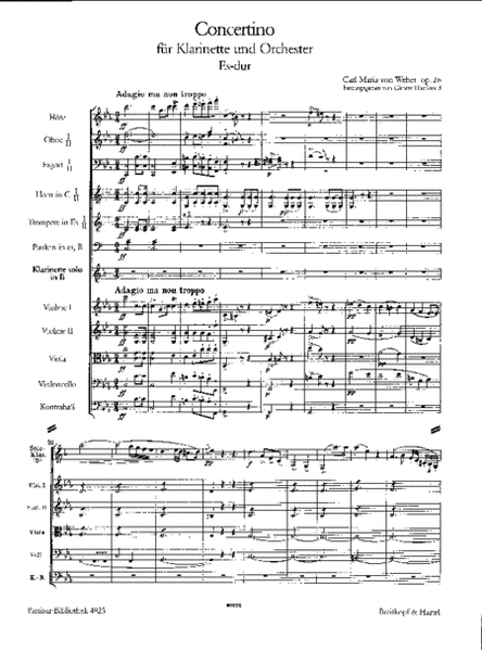 Concertino in E flat major Op. 26