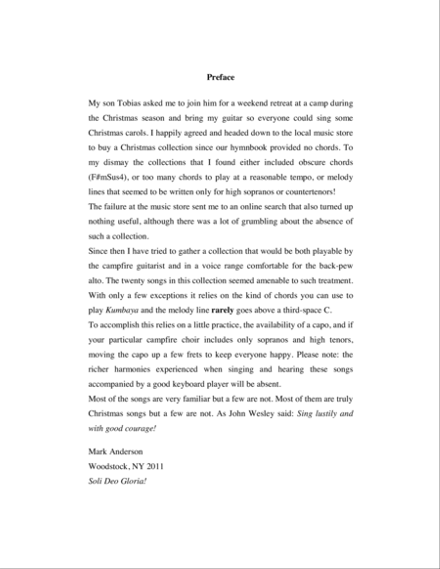 Songs For Voice and Guitar at Christmas Guitar scores gallery preview page 2