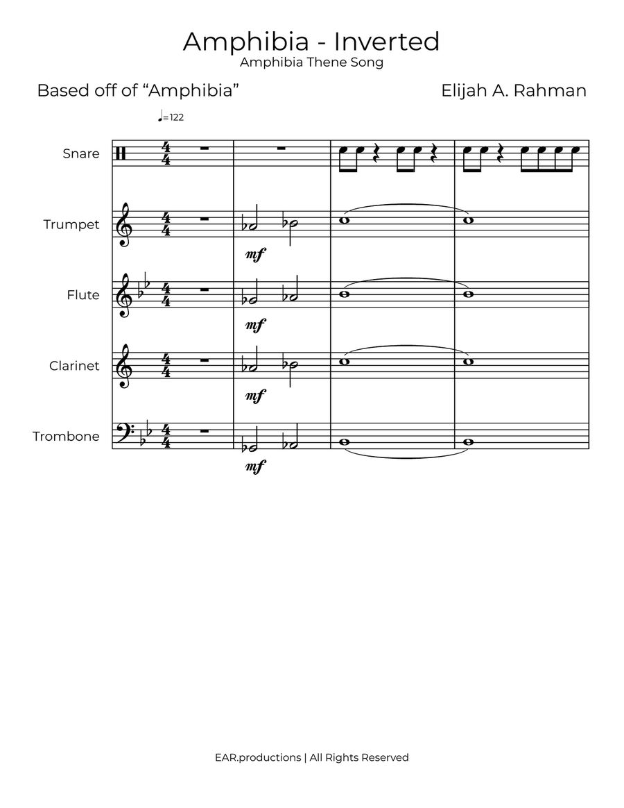 Amphibia - Inverted Small Ensemble scores gallery preview page 1