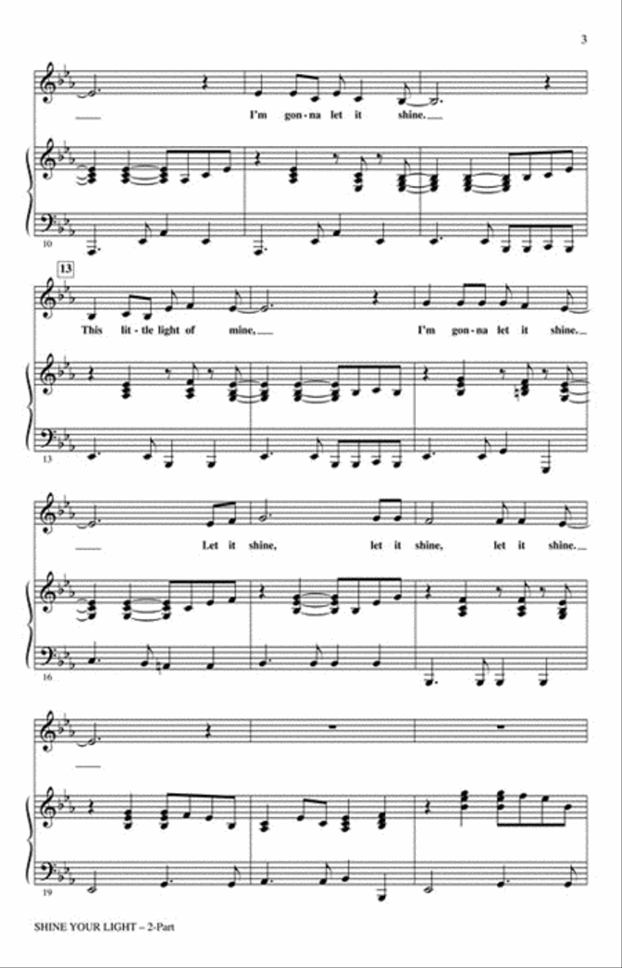 Shine Your Light Shine Your Light 2-Part scores gallery preview page 3