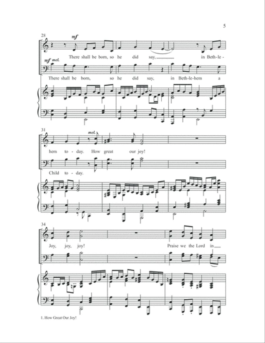 Joy Has Dawned 4-Part scores gallery preview page 11