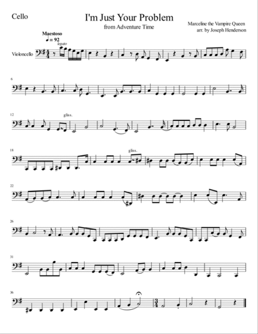 I'm Just Your Problem String Duet scores gallery preview page 2