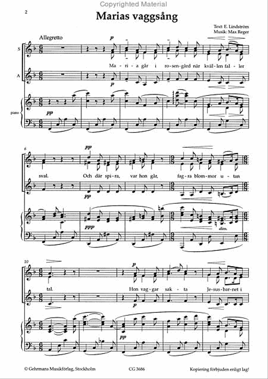 Marias vaggsang Marias vaggsang SSA scores gallery preview page 2
