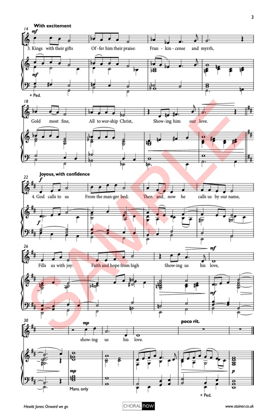Onward we go Onward we go Unison Choir scores gallery preview page 4