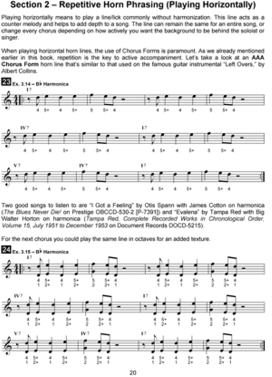 Blues Harmonica Accompaniment Playing Harmonica scores gallery preview page 4