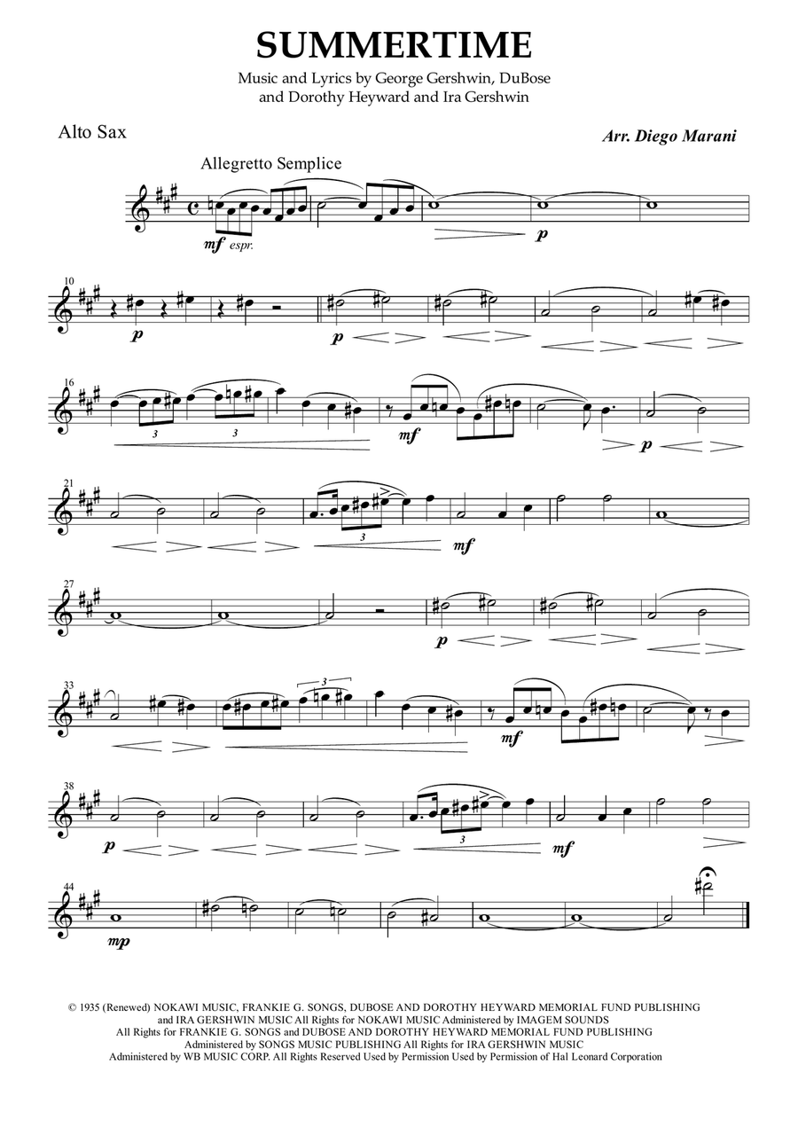 Summertime Woodwind Quartet scores gallery preview page 3