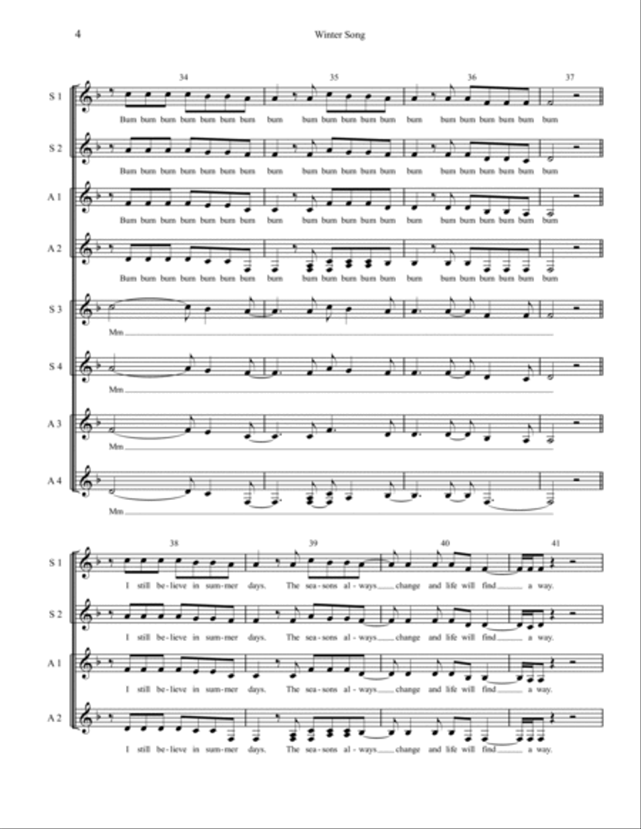 Winter Song Winter Song SSAA scores gallery preview page 4