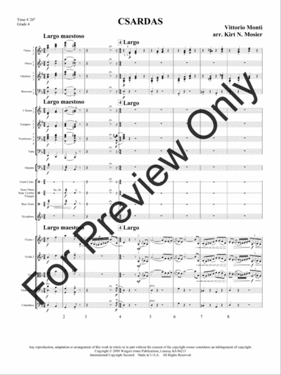 Csardas (Score) Full Orchestra scores gallery preview page 5