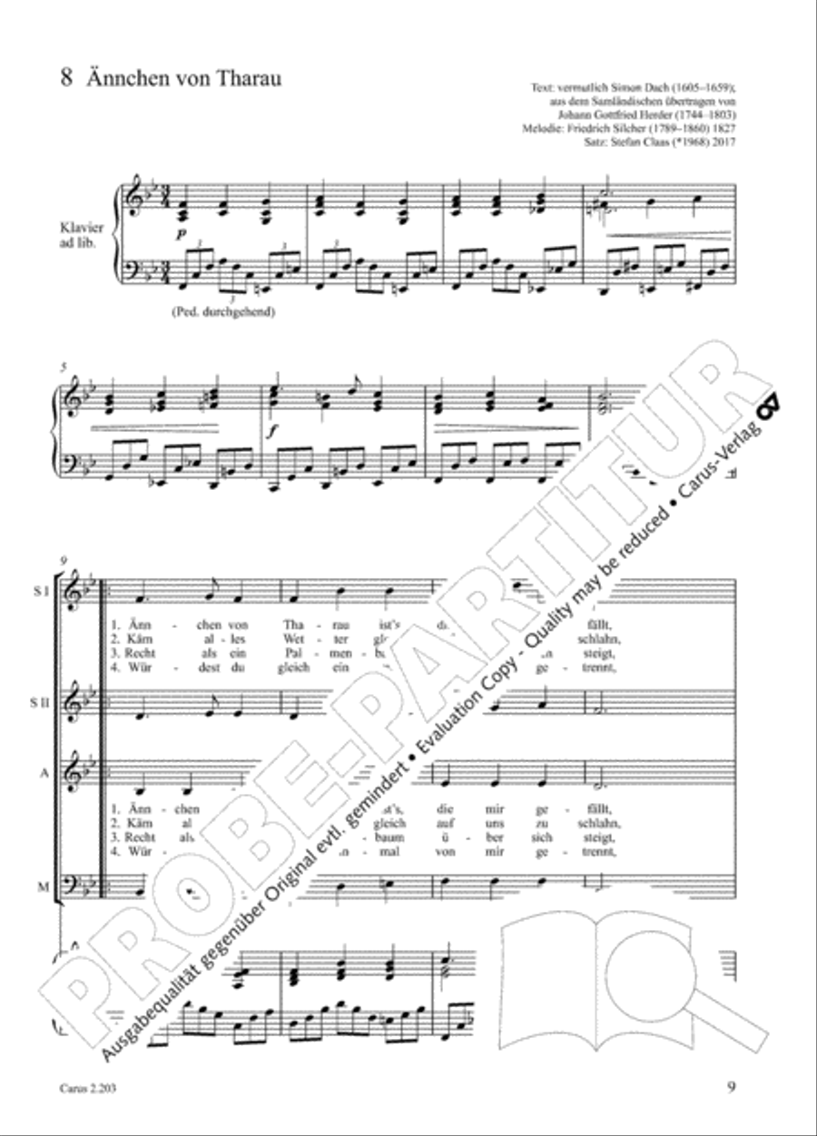 Loreley. Folk songs for choir (Loreley. Volkslieder fur Chor) Choir scores gallery preview page 16