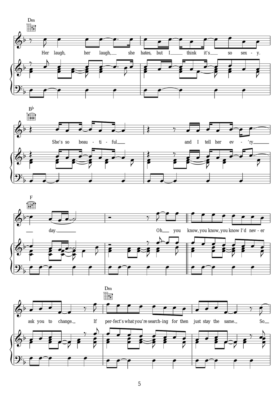 Just The Way You Are Acoustic Guitar scores gallery preview page 5