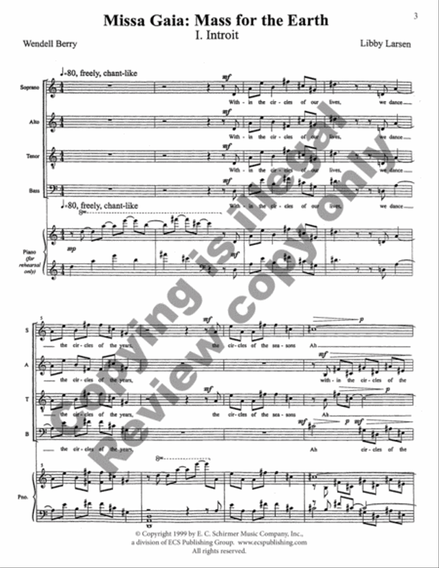 Within the Circles of Our Lives (Piano/Vocal Score) 4-Part scores gallery preview page 3