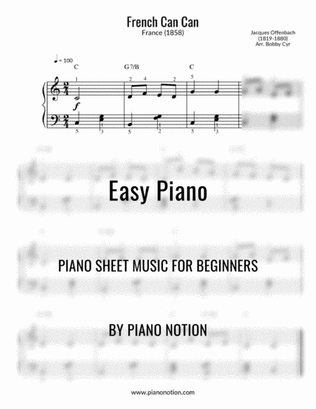 French Can Can (Easy Piano Solo)