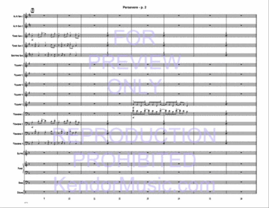 Persevere (Full Score) Jazz Ensemble scores gallery preview page 3