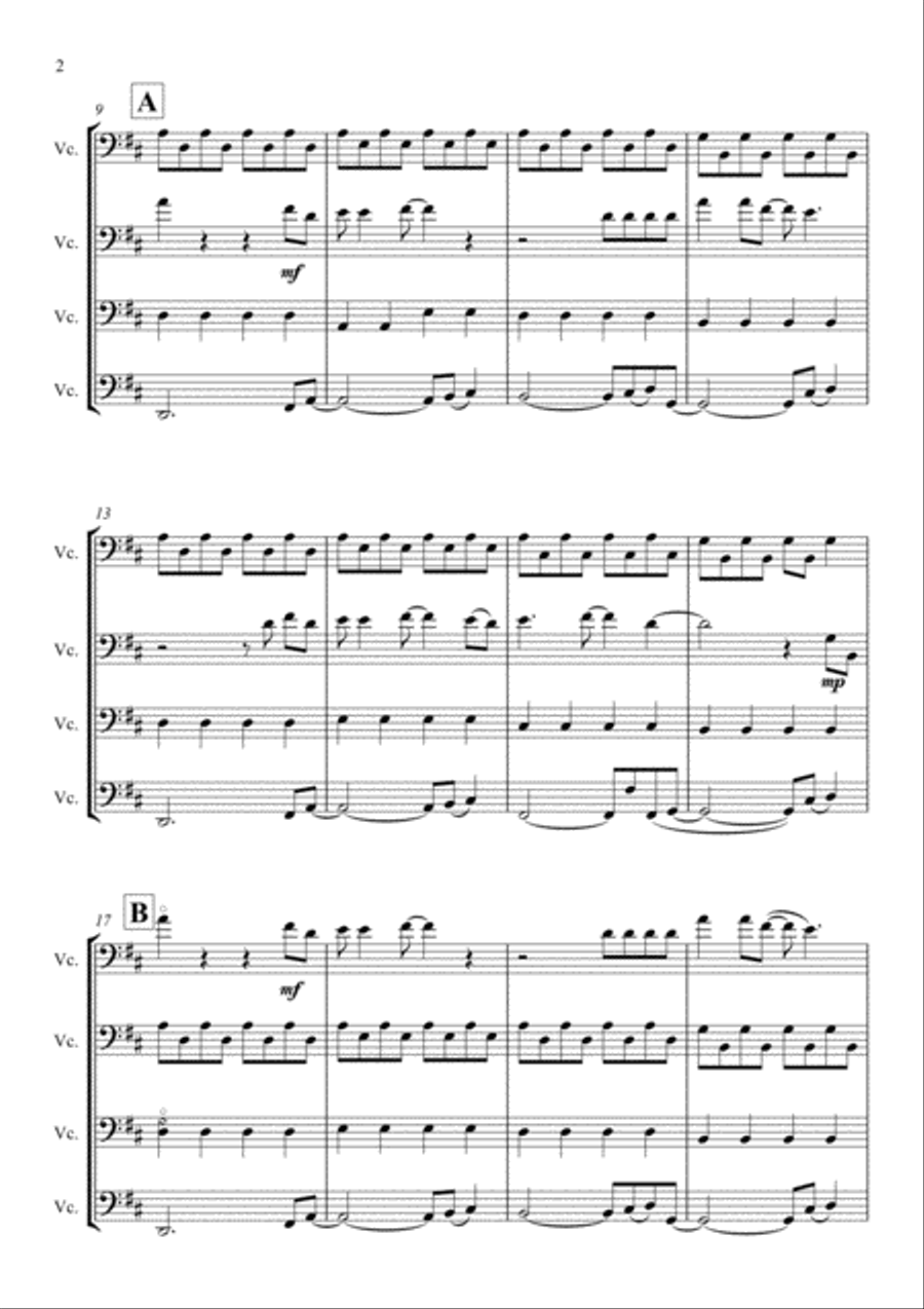 Don't Stop Believin' String Quartet scores gallery preview page 4