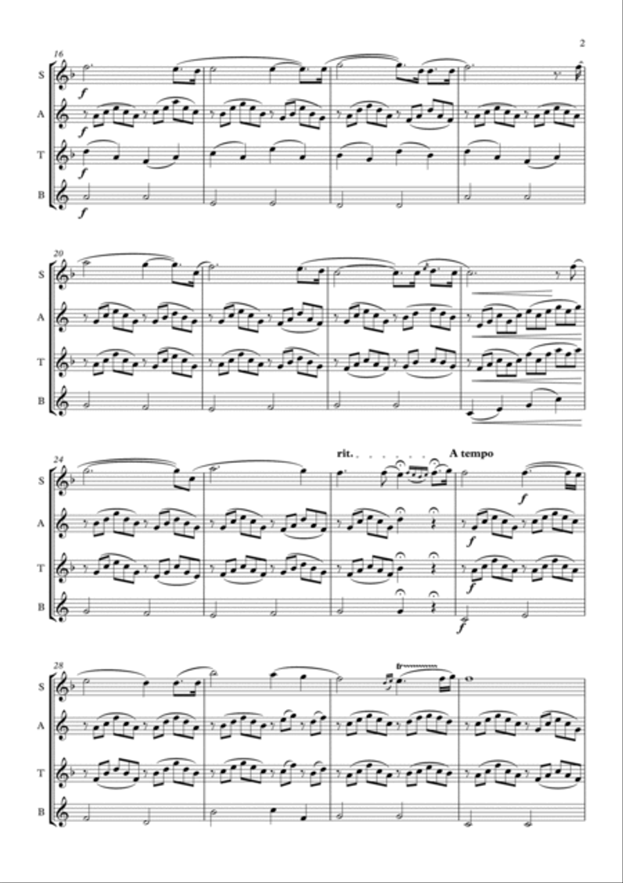 O Holy Night - Saxophone Quartet Saxophone Quartet scores gallery preview page 3