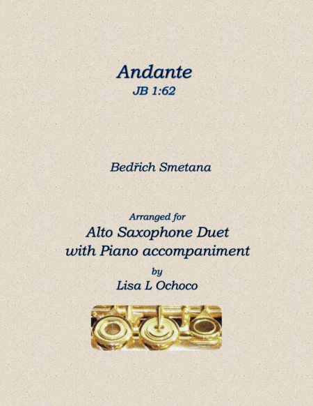 Andante JB 1:62 for Alto Saxophone Duet with Piano image number null