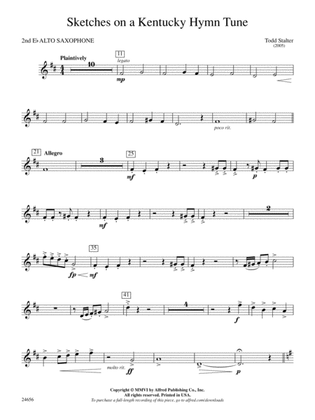 Sketches on a Kentucky Hymn Tune: 2nd E-flat Alto Saxophone