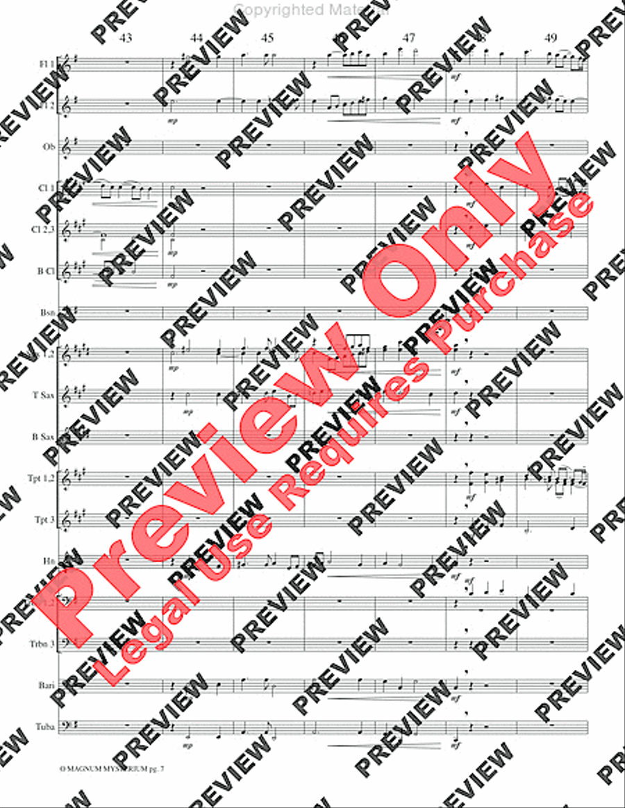 O Magnum Mysterium Concert Band scores gallery preview page 10