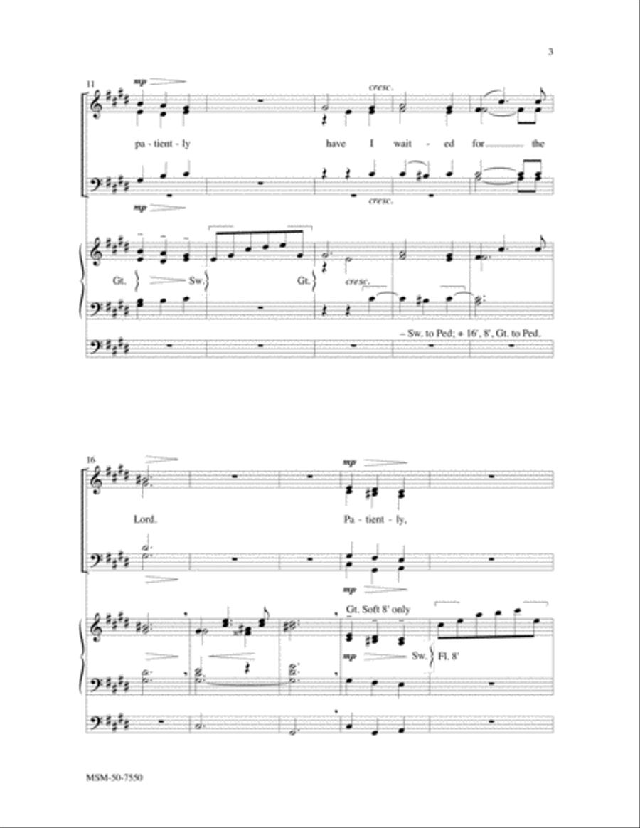 Patiently Have I Waited 4-Part scores gallery preview page 3