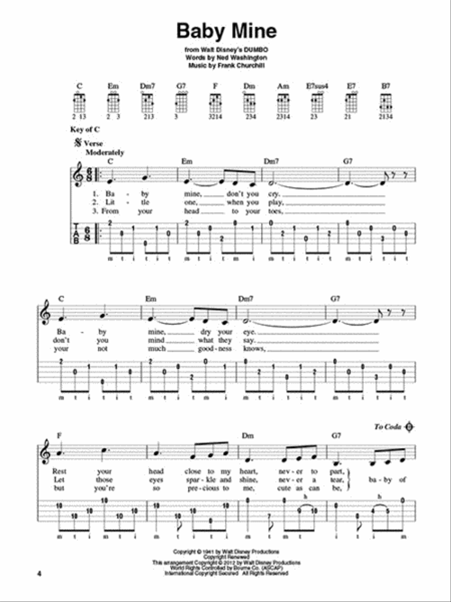 Disney Songs for Banjo Banjo scores gallery preview page 3