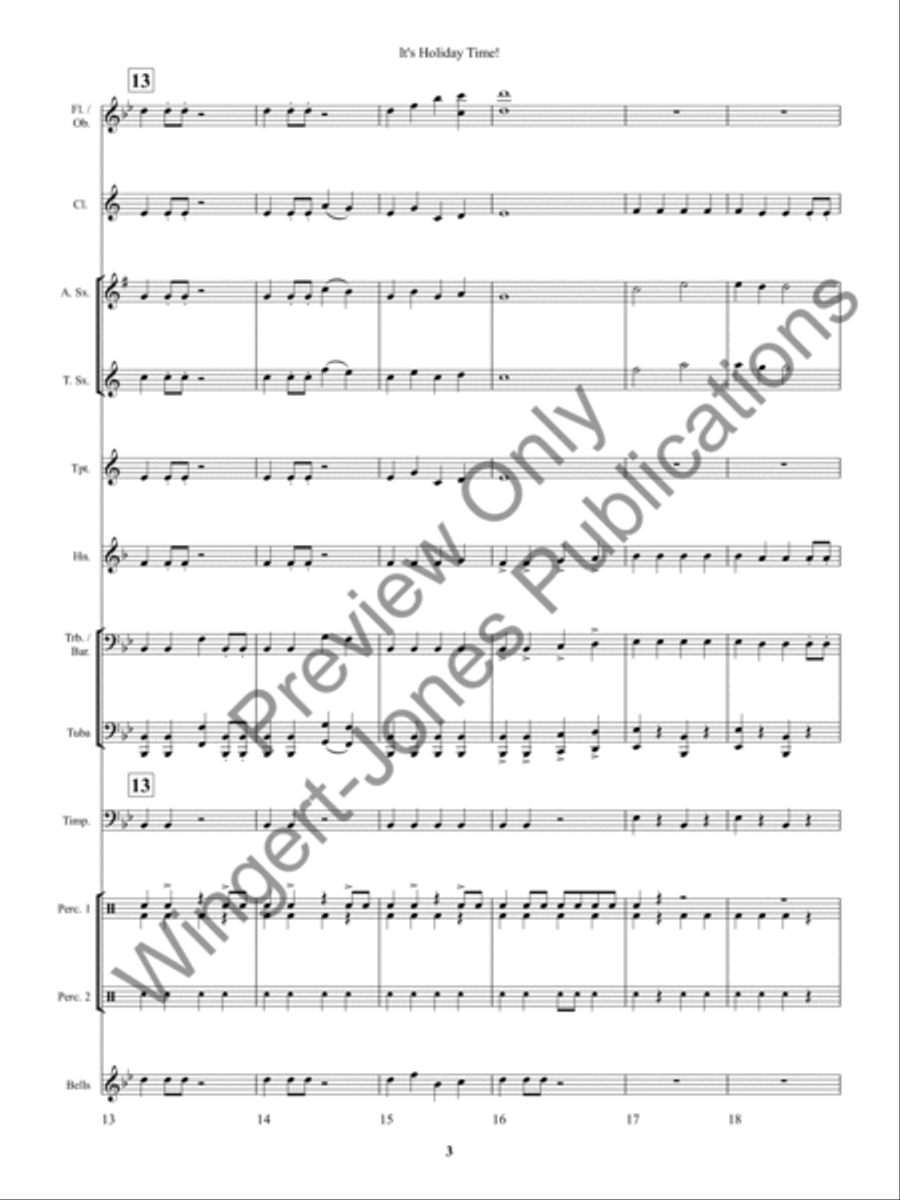 It's Holiday Time! Concert Band scores gallery preview page 7