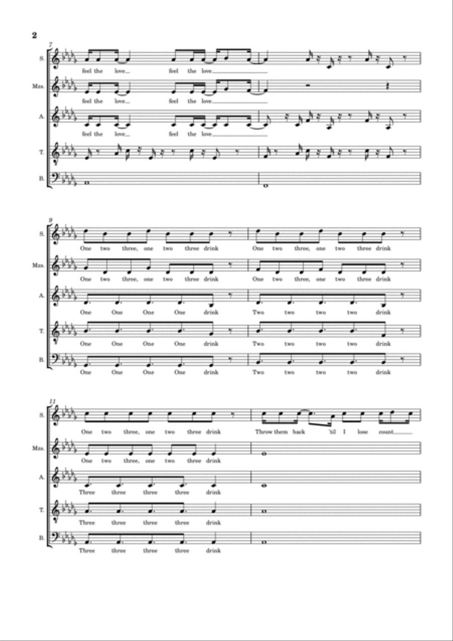 Chandelier Chandelier Choir scores gallery preview page 2
