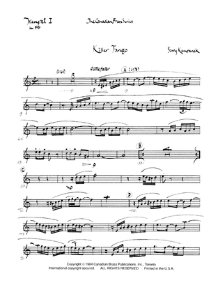 Killer Tango - Bb Trumpet 1 (Brass Quintet)