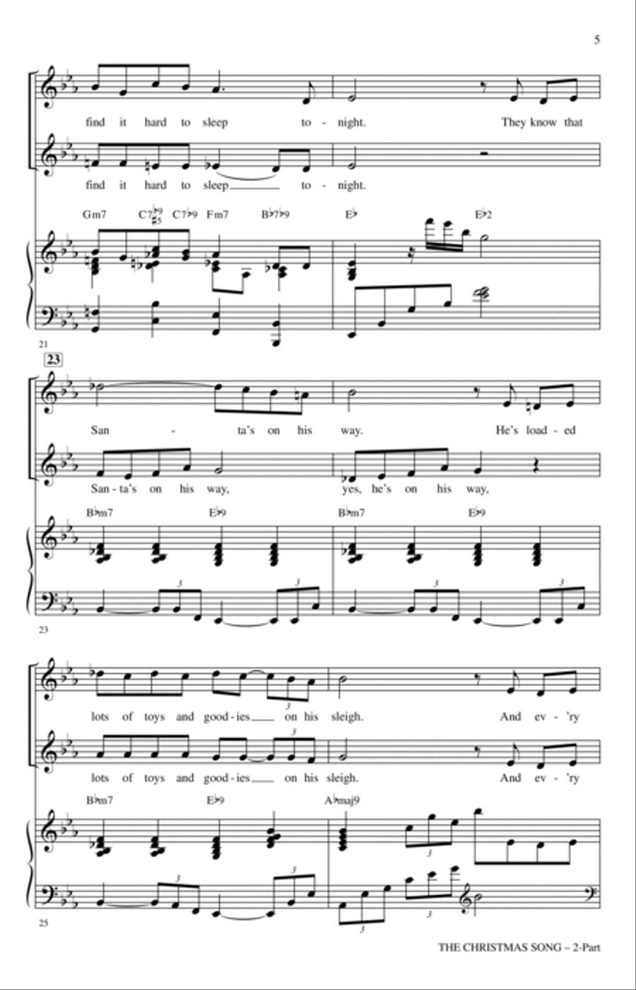 The Christmas Song (Chestnuts Roasting On An Open Fire) 2-Part scores gallery preview page 4