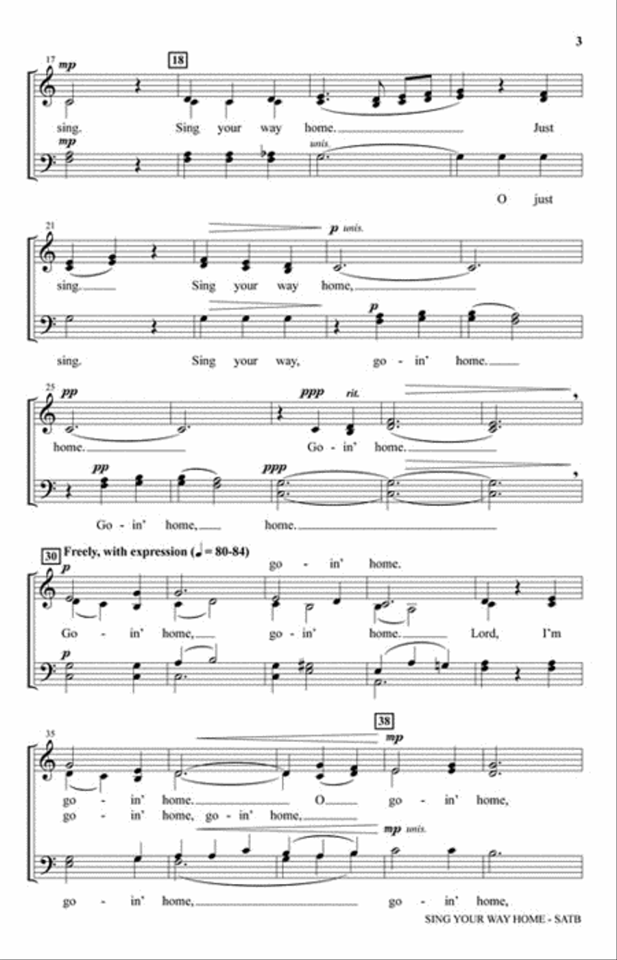 Sing Your Way Home 4-Part scores gallery preview page 3