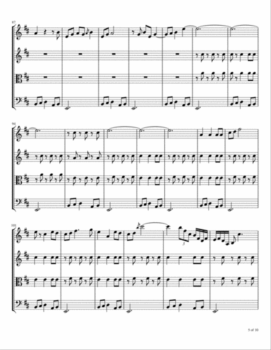 Children's Crusade Children's Crusade String Quartet scores gallery preview page 6