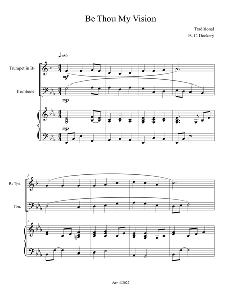 Be Thou My Vision (Trumpet and Trombone Duet with Piano Accompaniment) image number null