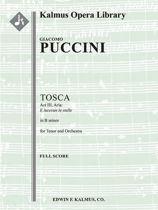 Tosca: Act III, Aria: E lucevan le stelle (tenor) (excerpt)