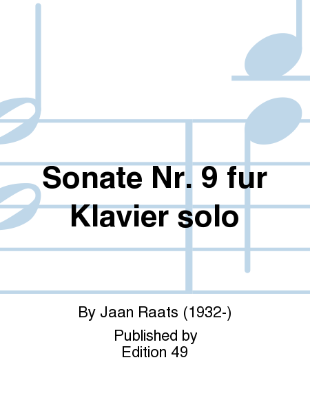 Sonate Nr. 9 fur Klavier solo