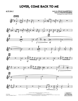 Book cover for Lover Come Back to Me (Key: B-Flat) - Alto Sax 2