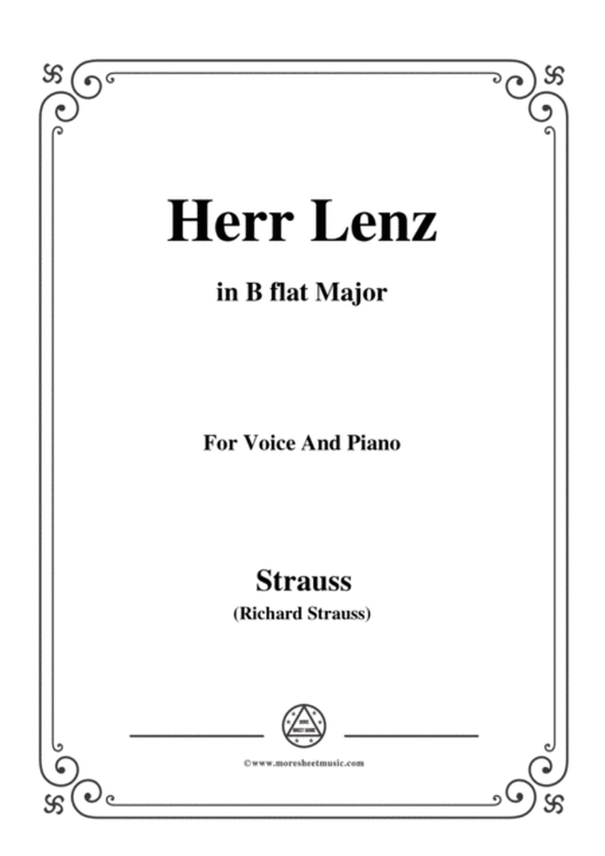 Richard Strauss-Herr Lenz in B flat Major,for Voice and Piano image number null