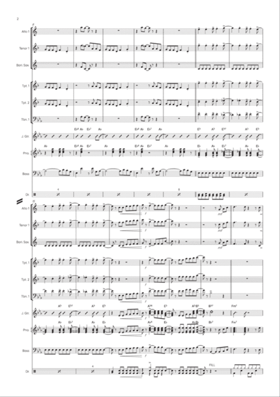 Mercy, Mercy, Mercy Mercy, Mercy, Mercy Jazz Ensemble scores gallery preview page 3