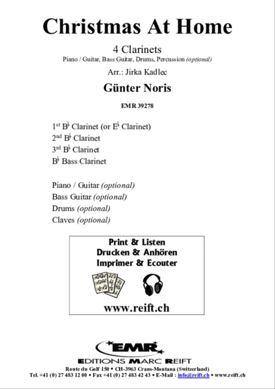 Christmas At Home Christmas At Home Clarinet Quartet scores gallery preview page 2