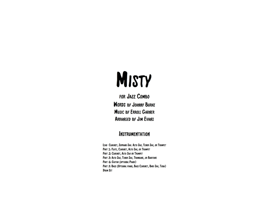Misty Misty Jazz Ensemble scores gallery preview page 1