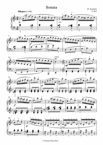 Scarlatti-Sonata in d-minor L.464 K.138(piano) image number null