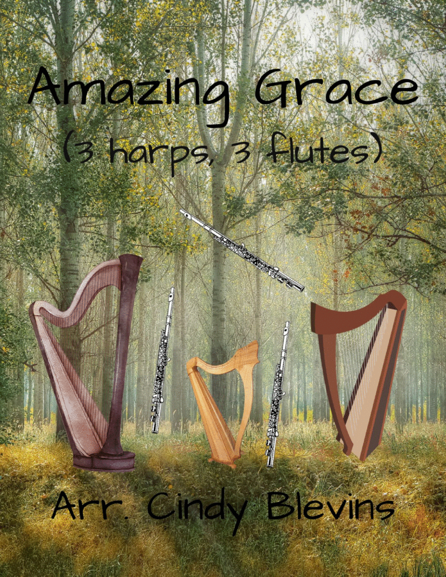 Amazing Grace, for Three Harps and Three Flutes image number null