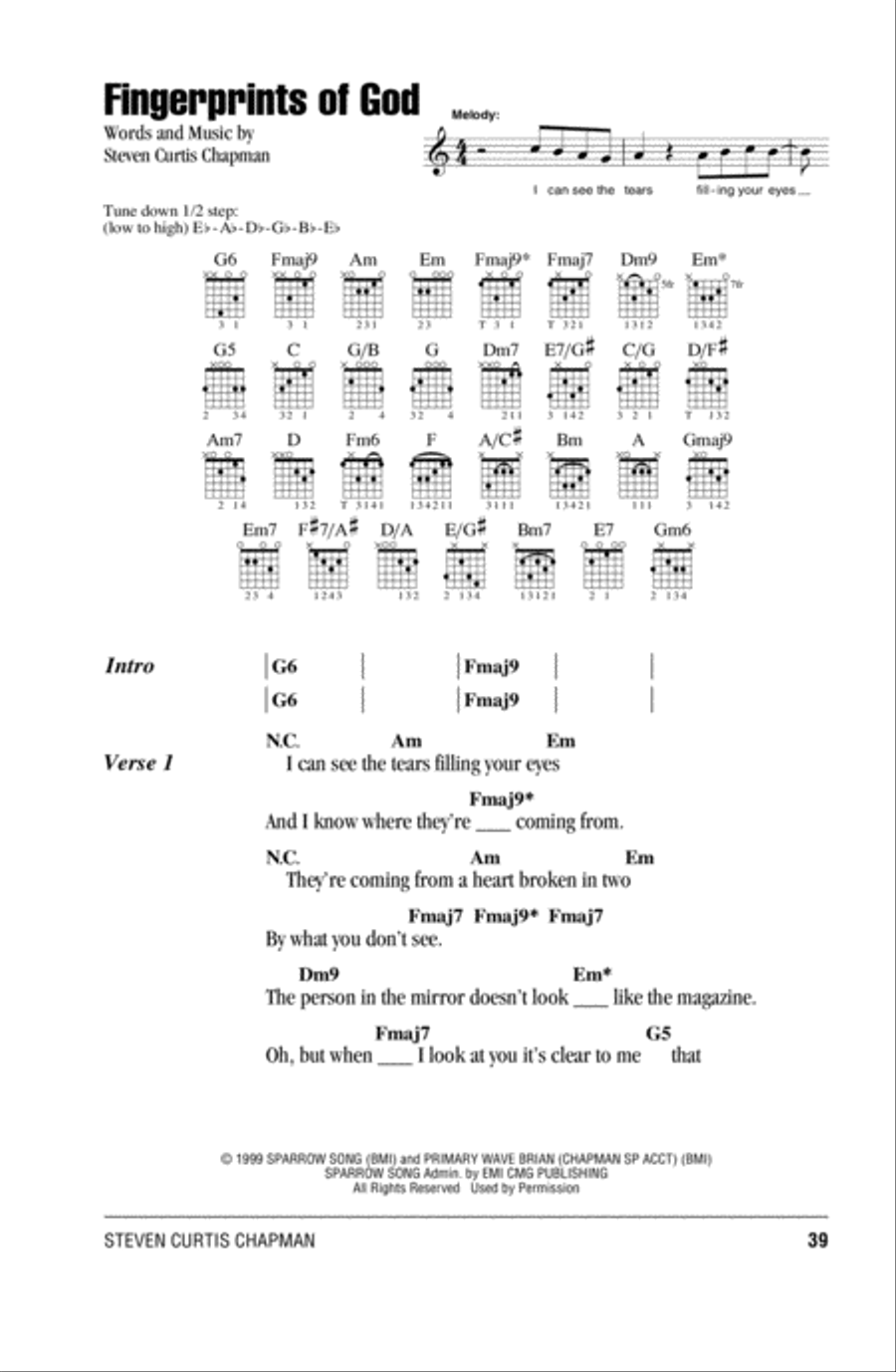 Fingerprints Of God Acoustic Guitar scores gallery preview page 1