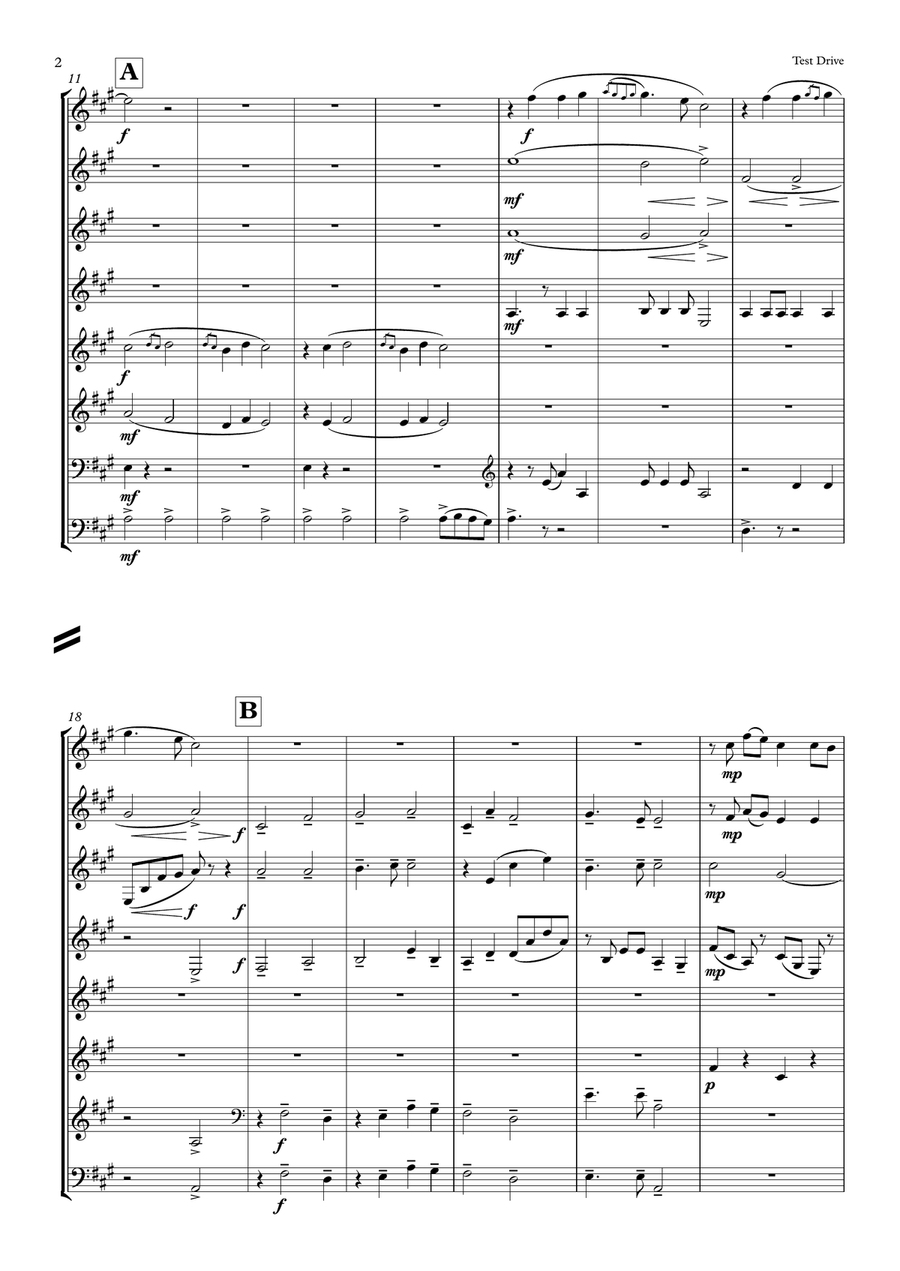 Test Drive Brass Ensemble scores gallery preview page 2