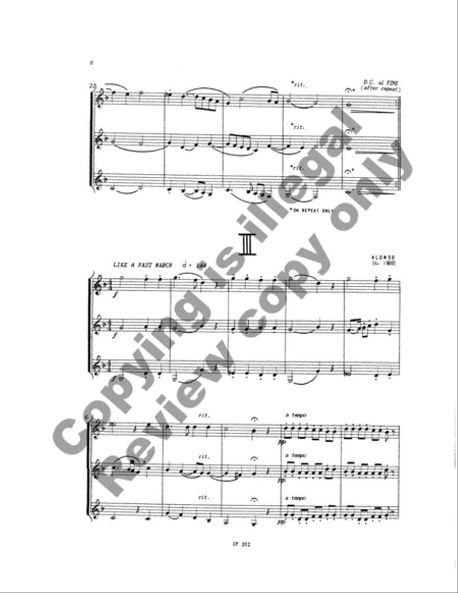 Trios from the Spanish Renaissance Clarinet scores gallery preview page 11